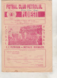 Bnk div Program meci FC Petrolul Ploiesti - Metalul Bucuresti - 1980