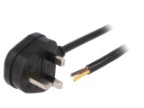 Cablu Electric BS 1363 3x1mm2 PVC 3m Negru 13A