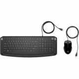 Kit Tastatura si Mouse HP Pavilion 200, USB, Layout INT (Negru)