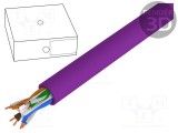 Cablu U/UTP 4x2x23AWG 6 s&acirc;rmă Cu LSZH violet 100m DIGITUS