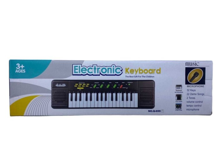 Mini orga electronica cu baterii si microfon