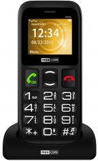 Telefon mobil pentru batrani, MaxCom Comfort MM426, Buton SOS, 2G, Dual SIM, negru foto