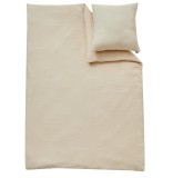 Set lenjerie pat copii Alavya Home 2 piese 135x100 cm bumbac muselin organic bej
