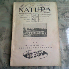 REVISTA NATURA NR.1/1934