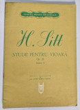 H. SITT , STUDII PENTRU VIOARA , OP. 32 , CAIETUL V , editie ingrijita de ANTON ADRIAN SARVAS , 1977 *PARTITURI