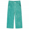 Pantaloni de copii din velur, verde menta, 128 GartenMobel Dekor, vidaXL