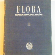 FLORA REPUBLICII POPULARE ROMANE de TRAIAN SAVULESCU , VOL III , 1955 , COPERTA SPATE PREZINTA PETE