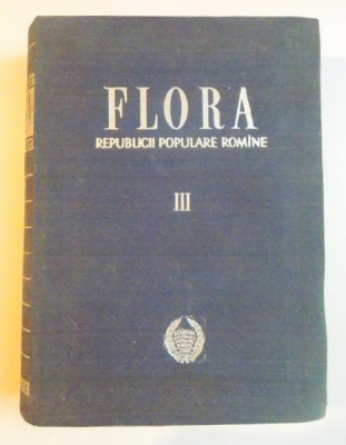 FLORA REPUBLICII POPULARE ROMANE de TRAIAN SAVULESCU , VOL III , 1955 , COPERTA SPATE PREZINTA PETE foto