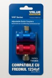 Set Cuple Rapide Freon Auto 1234yf Value &ndash; Conectori High &amp; Low pentru &Icirc;ncărcare și Service AC Auto