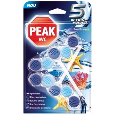Set 2 Odorizante Toaleta Peak Wc 5 Action Power, Parfum Briza Marii si Clor, 2x50 g, Odorizant Toaleta, Odorizant Toaleta Peak, Odorizante WC, Odoriza foto