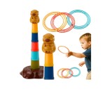 Joc interactiv de indemanare cu inele, 5 niveluri, motiv capibara, 32 x 15.5 cm, Lean 27754