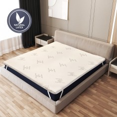 The White Stone Topper 120 x 190 cm | Corector de Saltea Ergonomic | Umplutura din Vata Soft | Inal?ime 5 cm | ?esatura Respirabila ?i Antialergica foto