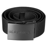 Curea Mammut Logo Belt Neagra - Curea Sport Barbati/Femei, Ajustabila, Poliester/Spandex, Catarama Metalica - Drumetii &amp; Casual