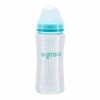Biberon de sticla 260 ml+2 tetine extra, u-grow