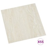 Placi de pardoseala autoadezive, 55 buc., crem, 5,11 m&sup2;, PVC