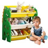 Organizator pentru jucarii, dulap depozitare pentru copii, model dinozaur, JollyMag, PO17