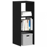 Cumpara ieftin Biblioteca Stivuibila Stejar Negru Lemn Prelucrat 30x30x80cm Rafturi Multiple Depozitare Sufragerie Living
