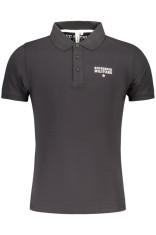 ACCADEMIA MILITARE Tricou polo barbati, cu imprimeu, Regular fit, Negru, S foto