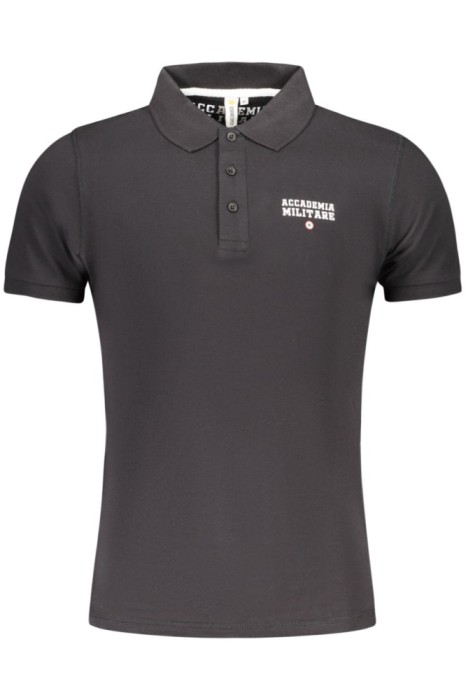 ACCADEMIA MILITARE Tricou polo barbati, cu imprimeu, Regular fit, Negru, S