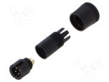 Conector circular BINDER 719 4 pini tată lipire IP40 60V 3A