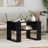 vidaXL Masă de cafea Stejar Negru 66 x 49,5 x 45 cm Lemn compozit 8000117