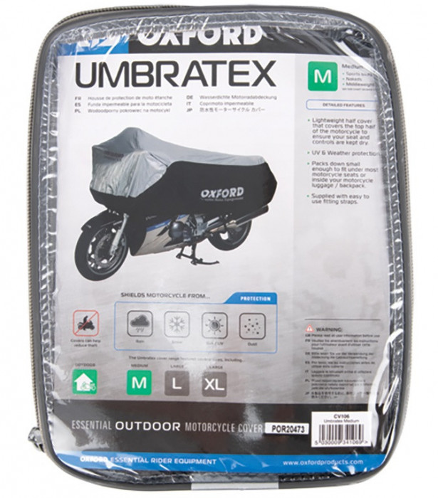 Husa Moto Exterior Oxford Umbratex Cv1 Argintiu Marimea L CV107