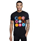 Tricou barbati negru - Circle - M
