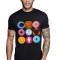 Tricou barbati negru - Circle - 2XL
