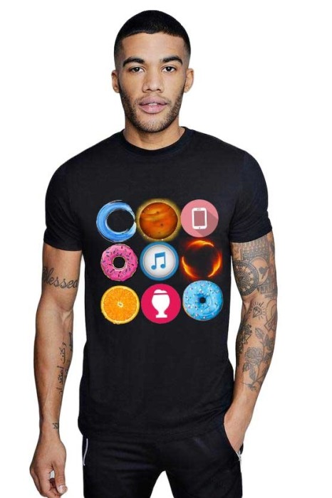 Tricou barbati negru - Circle - 2XL
