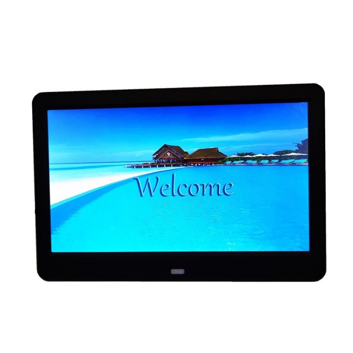 Rama foto digitala neagra, slim, cu ecran LCD de 10 inch, design modern