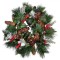 Decoratiune Craciun, Inel Lumanare, Multicolor, Diametru 34 cm, Ramuri Pin, Conuri Pin
