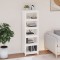 Gossi biblioteca, alb, 50x35x154 cm, lemn masiv de pin