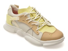 Pantofi sport CAMPER albi, K201439, din piele naturala