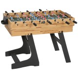 SPORTNOW Masă de Jocuri 13 &icirc;n 1 Pliabilă cu Fotbal de Masă, Ping Pong, Hockey, Biliard, Șah și Altele, Nuc | Aosom Romania