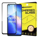 Folie Protectie Ecran WZK pentru Oppo Reno5 4G / Oppo Reno5 5G / Oppo Find X3 Lite, Sticla securizata, Full Face, Full Glue, 9H, Neagra