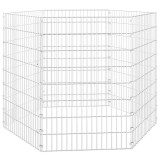 Cumpara ieftin Adapost pentru animale cu 6 panouri, 54x80 cm, fier galvanizat