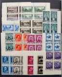 ROMANIA 1938 - Centenarul nasterii regelui Carol I - LP 128 - blocuri de 4 MNH**, Istorie, Nestampilat