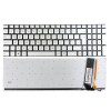 Tastatura Laptop, Asus, N76, N76Y, N76V, N76VB, N76VJ, N76VM, N76VZ, iluminata, argintie, layout UK