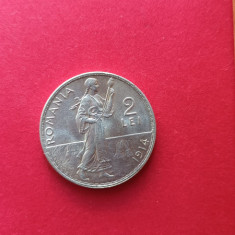 Moneda argint 2 lei 1914