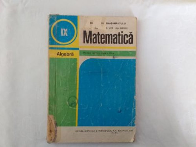 Algebra manual clasa a IX-a 1995 foto