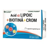 Acid Alfa Lipoic cu Biotina si Crom, 30 capsule, Cosmopharm