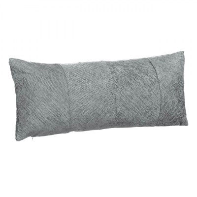 Pernă Decorativă Chenille, Model Dungi, Gri, 70x30cm foto