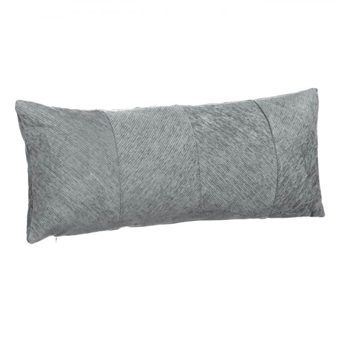 Pernă Decorativă Chenille, Model Dungi, Gri, 70x30cm