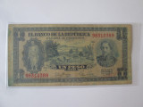 Rara! Columbia 1 Peso Oro 1953,bancnota din imagini