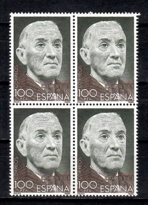 Spania 1980 - 100 de ani de la nașterea lui Ramon Perez de Ayala, Bloc de 4, MNH foto