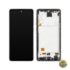 Display cu Touchscreen MP compatibil cu Samsung Galaxy A72 5G A726 / A72 A725 cu Rama Versiune OLED Negru