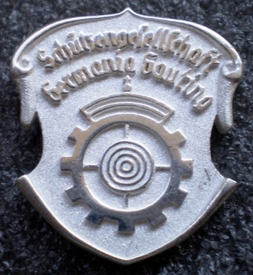 I.536 INSIGNA PIN TIR SCH&amp;Uuml;TZENGESELLSCHAFT GERMANIA GAUTING ARGINT foto