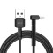 Cablu Date si Incarcare USB la USB Type-C Golf GC-69t, 3A, Forma L, 1m, Negru
