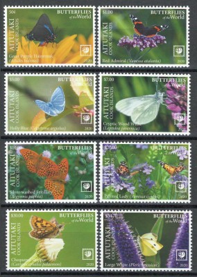 Aitutaki 2020 Mi 1125/32 MNH - Fluturi (160 &amp;euro;) foto