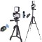 Kit Vlogging pentru Filmari Youtube, TikTok, compatibil cu Aparat Foto, Smartphone